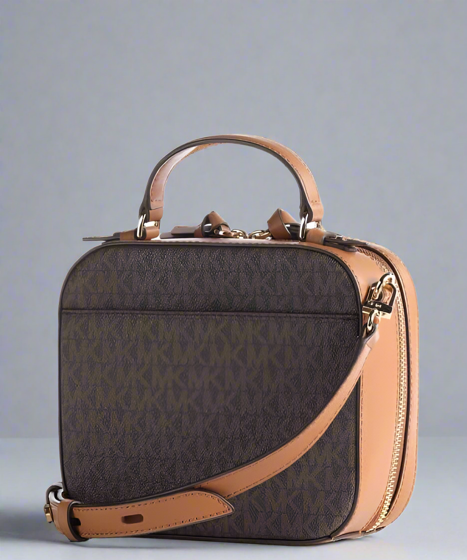 MICHAEL KORS JET SET LOGO LEATHER CROSSBODY BAG - ( RETAIL ITEM )