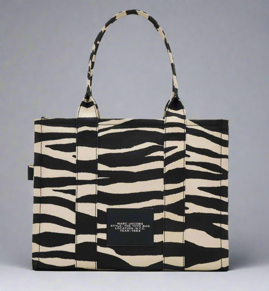 MARC JACOBS ZEBRA PRINT TOTE BAG LARGE