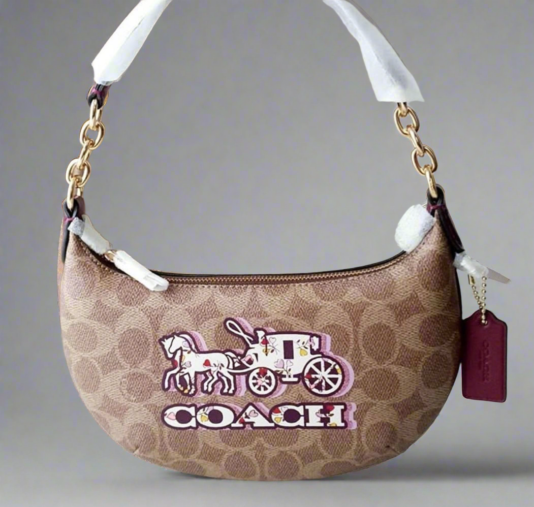 Coach Mini Payton Bag In Signature Canvas With Horse & Carriage Print