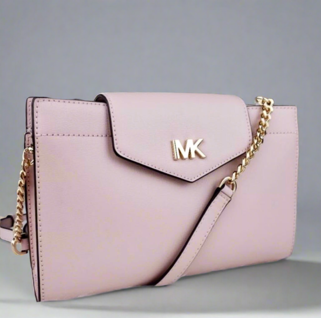 NWT MICHAEL KORS MOTT CLUTCH CROSSBODY BAG - BLOSSOM PINK