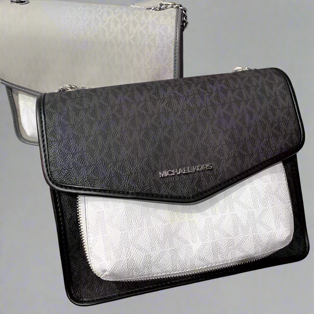 MICHAEL KORS REGINA MEDIUM FLAP SHOULDER BAG - BLACK MULTI