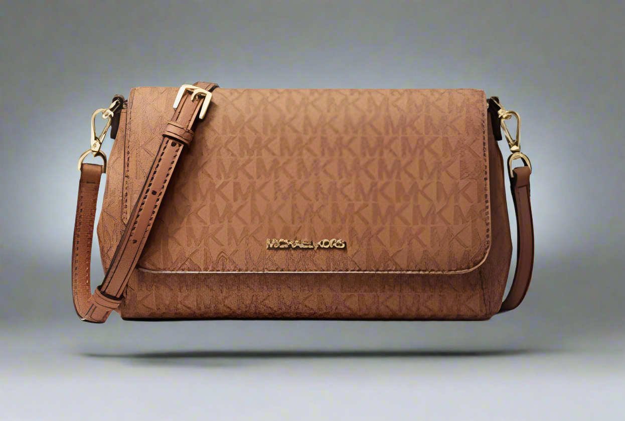 MICHAEL KORS LOGO CONVERTIBLE CROSSBODY BAG - COLOR LUGGAGE MULTI ( BOUTIQUE )