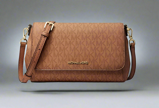 MICHAEL KORS LOGO CONVERTIBLE CROSSBODY BAG - COLOR LUGGAGE MULTI ( BOUTIQUE )