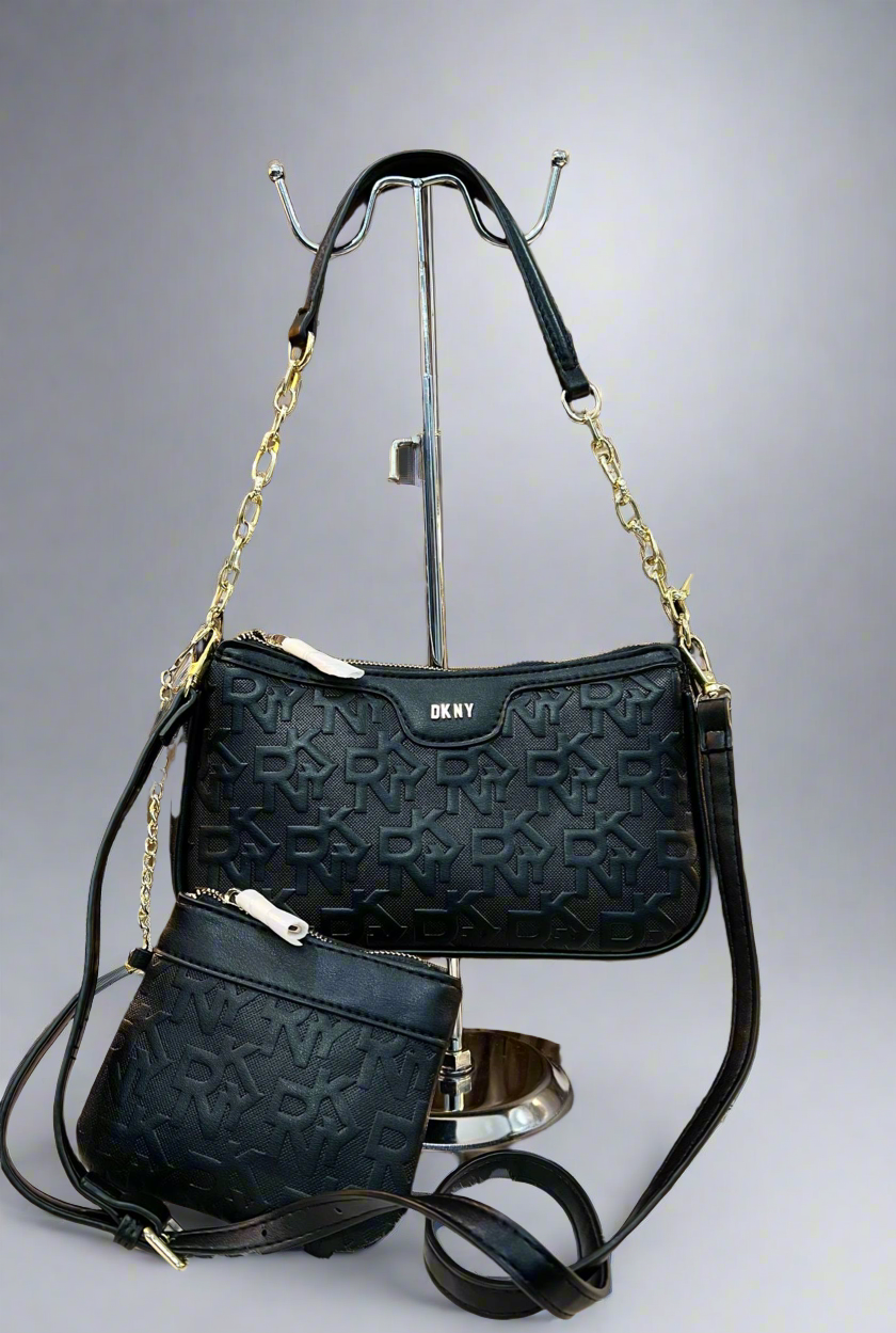 DKNY TOP ZIP SHOULDER BAG WITH SMALL POUCH