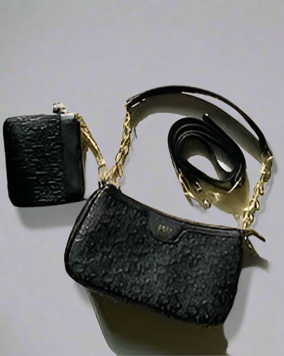 DKNY TOP ZIP SHOULDER BAG WITH SMALL POUCH