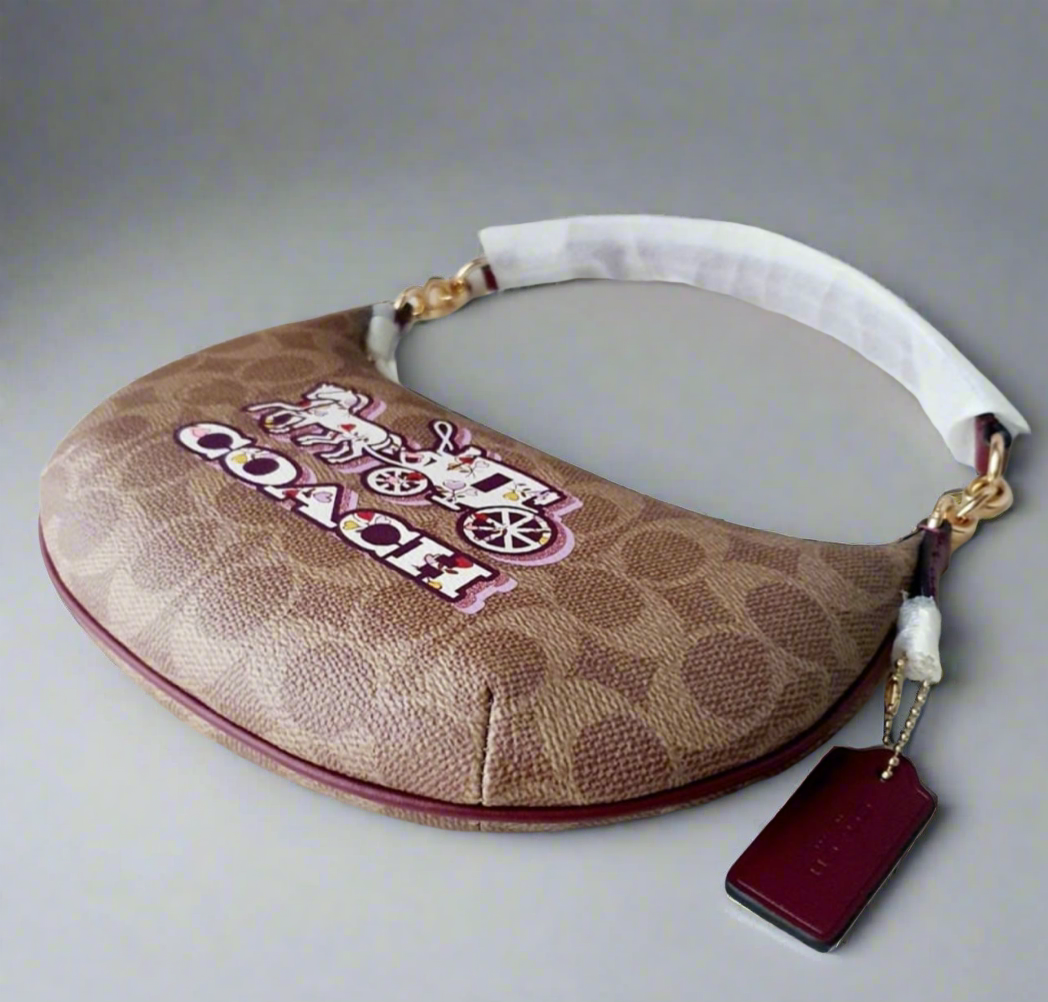 Coach Mini Payton Bag In Signature Canvas With Horse & Carriage Print