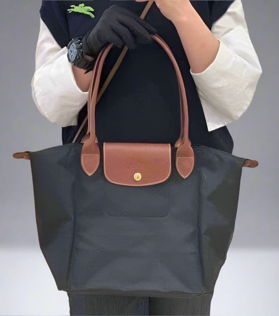 LONGCHAMP MEDIUM LE PLIAGE TOTE BAG - BLACK