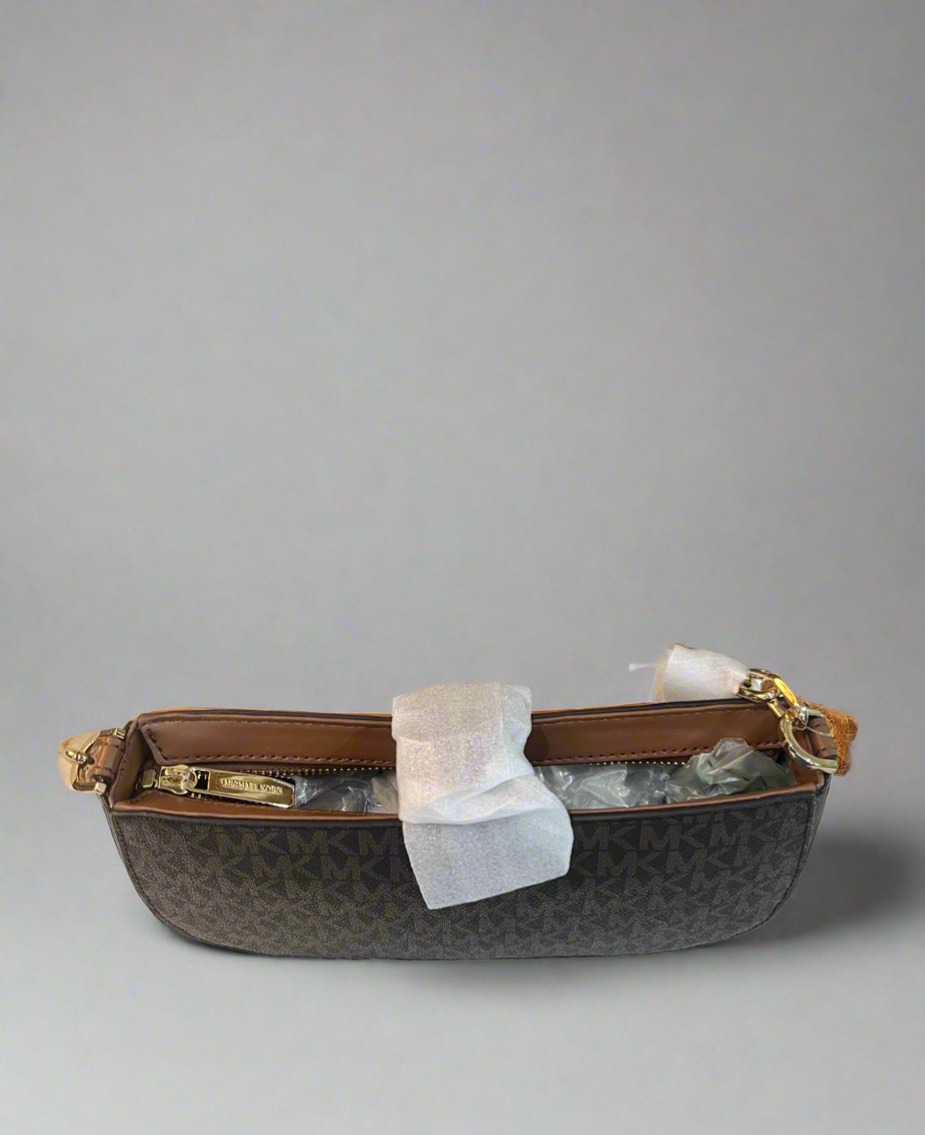 MICHAEL KORS CARMEN LEATHER POUCHETTE SHOULDER BAG ONLY