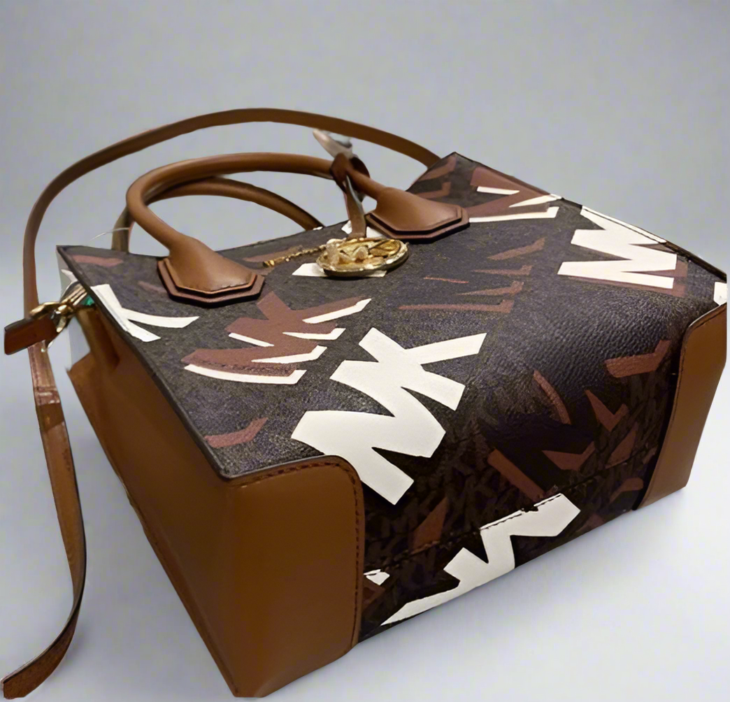 MICHAEL KORS MEDIUM MERCER SATCHEL CROSSBODY MESSENGER - BROWN