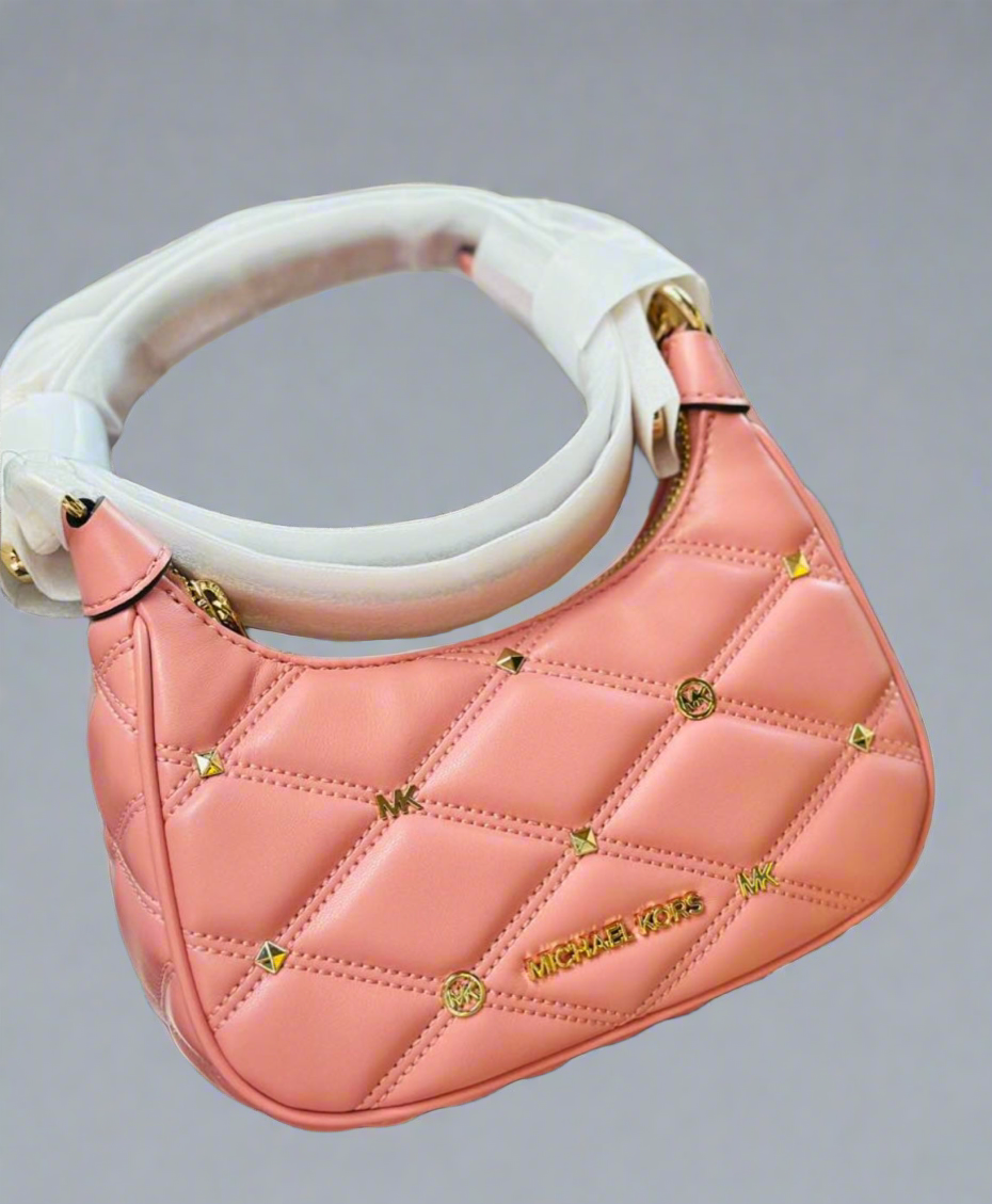 MICHAEL KORS MINI QUILTED CORA SHOULDER BAG/CROSSBODY BAG - PRIMROSE