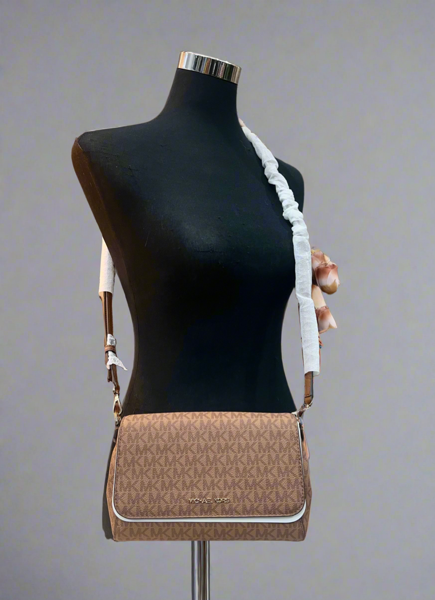 MICHAEL KORS LOGO CONVERTIBLE CROSSBODY BAG - COLOR LUGGAGE MULTI ( BOUTIQUE )