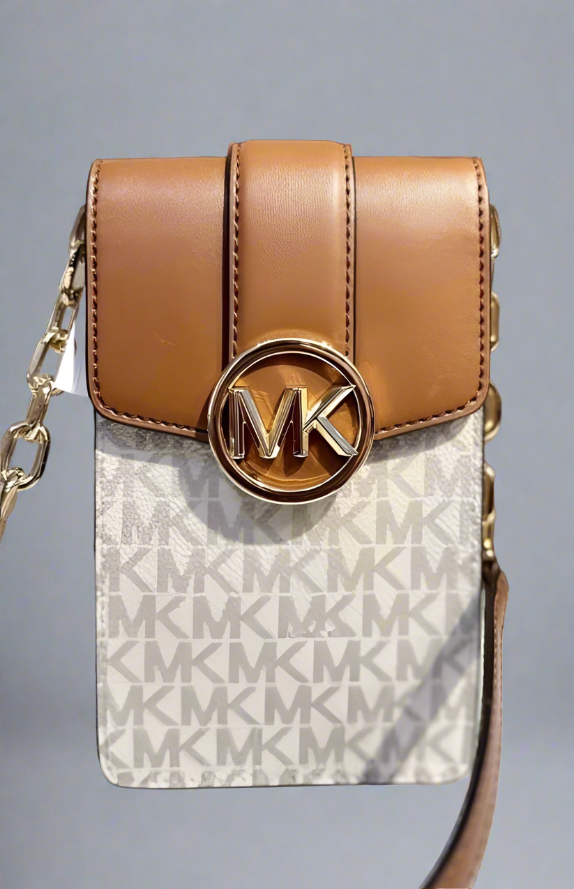 Michael Kors Carmen Phone Crossbody Bag - Signature Coated Canvas Leather