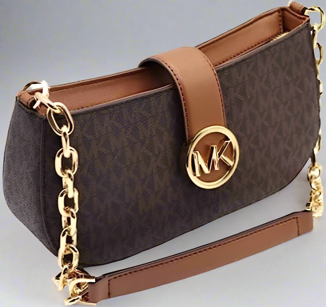 MICHAEL KORS CARMEN LEATHER POUCHETTE SHOULDER BAG ONLY