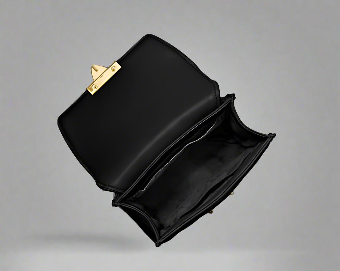 MICHAEL KORS SERENA FLAP VEGAN QUILTED CROSSBODY SMALL - BLACK