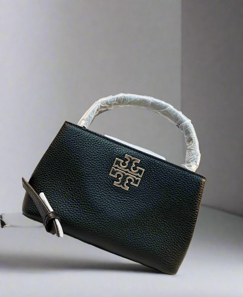 TORY BURCH MICRO BRITTEN SATCHEL - BLACK