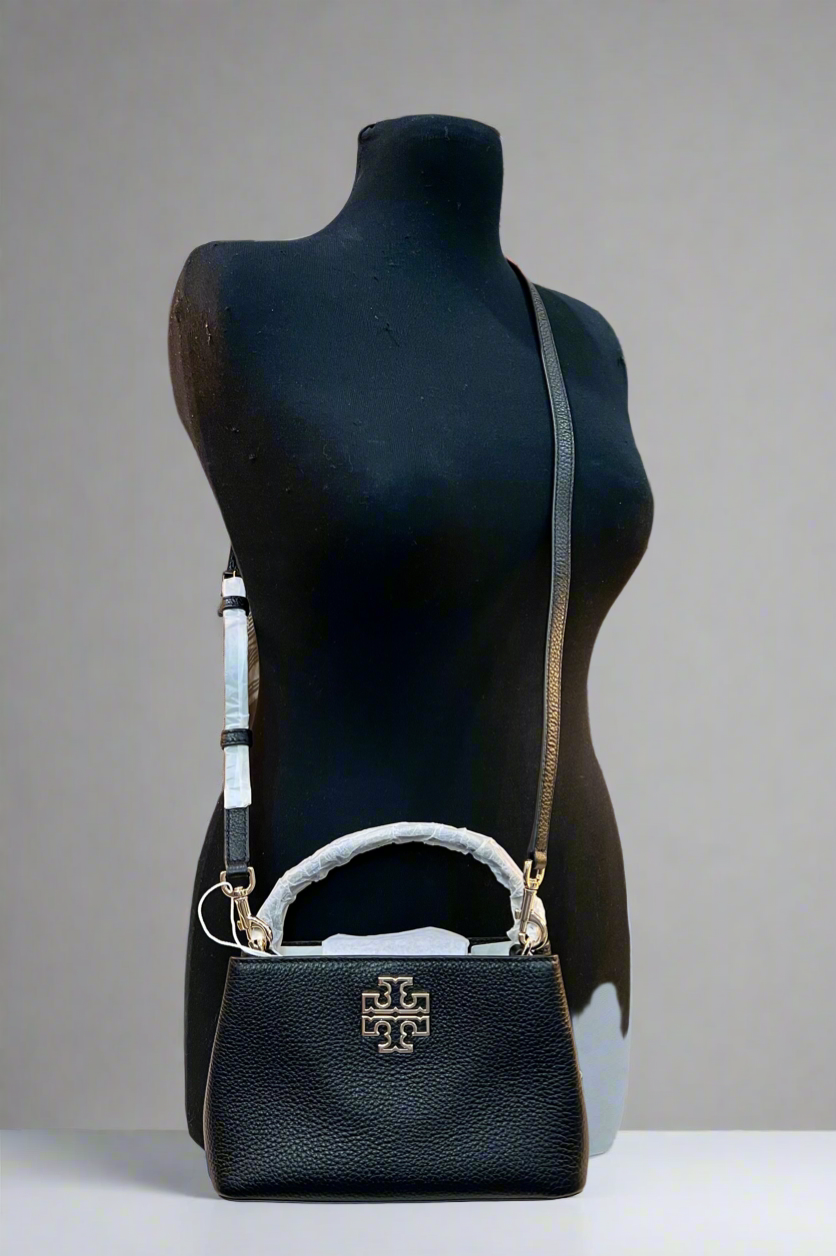 TORY BURCH MICRO BRITTEN SATCHEL - BLACK