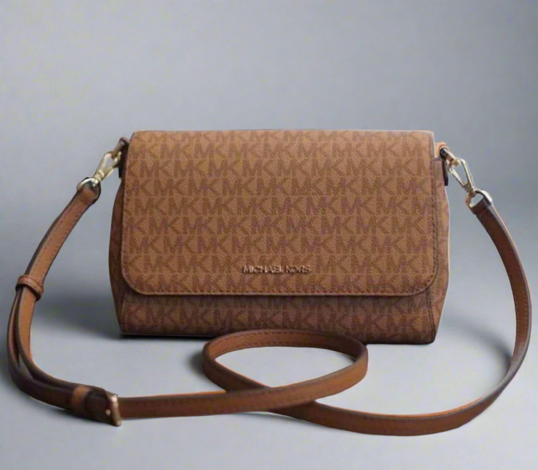 MICHAEL KORS LOGO CONVERTIBLE CROSSBODY BAG - COLOR LUGGAGE MULTI ( BOUTIQUE )