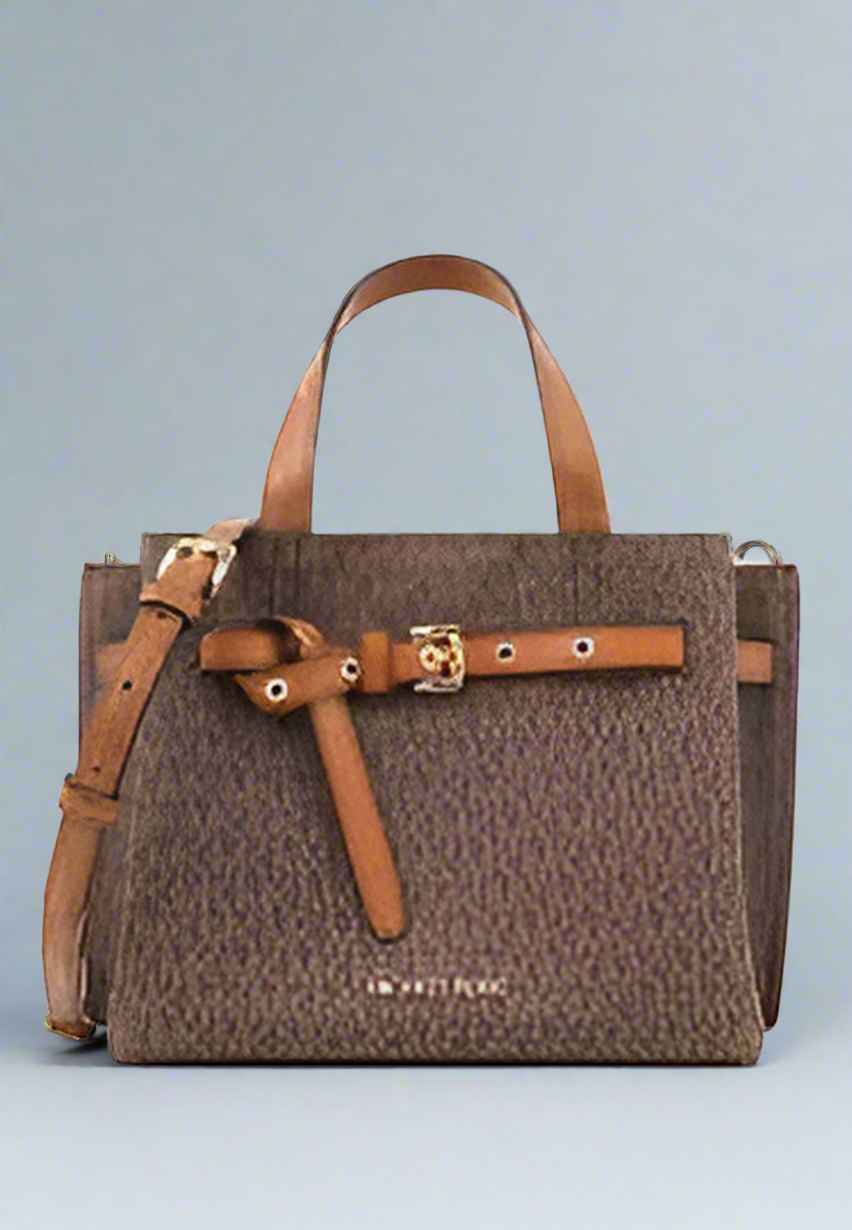 MICHAEL KORS EMILIA SMALL LOGO SATCHEL -  BROWN