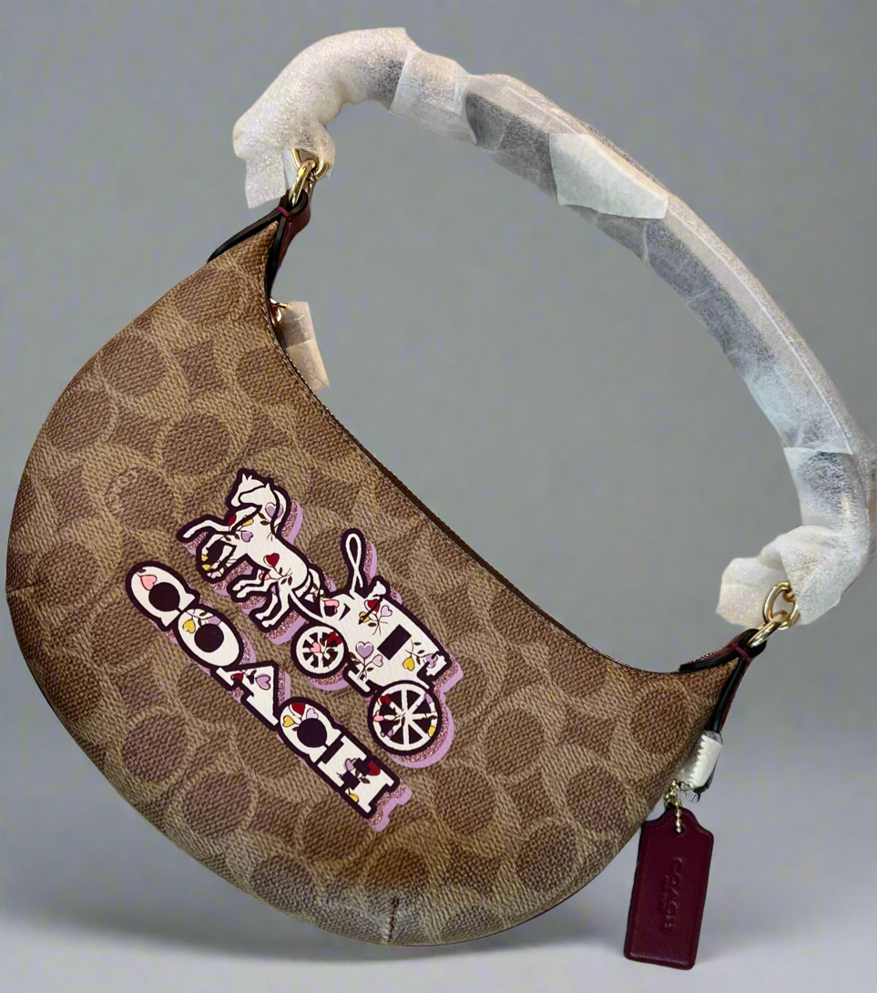 Coach Mini Payton Bag In Signature Canvas With Horse & Carriage Print