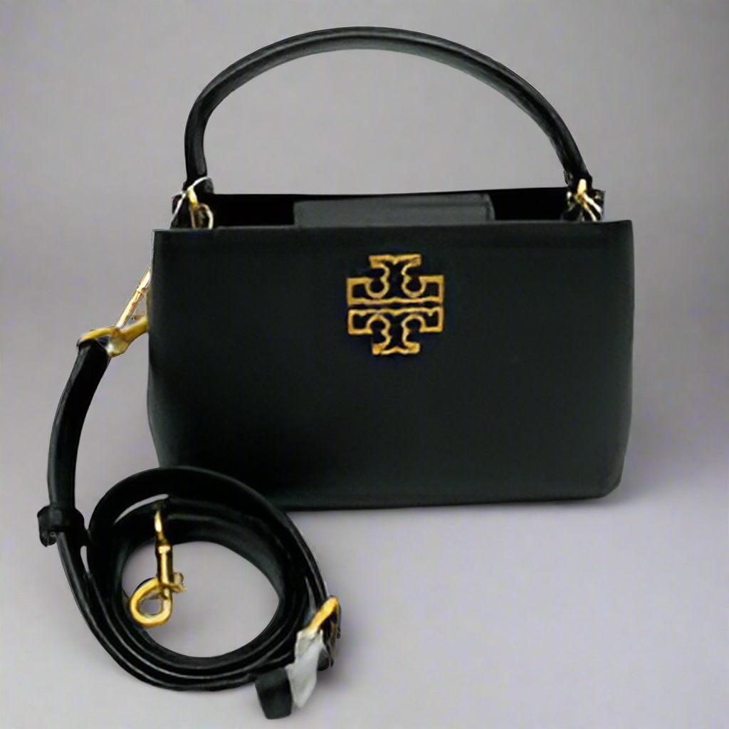 TORY BURCH MICRO BRITTEN SATCHEL - BLACK