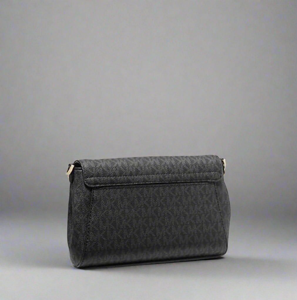 MICHAEL KORS JET SET LOGO CROSSBODY BAG - BLACK