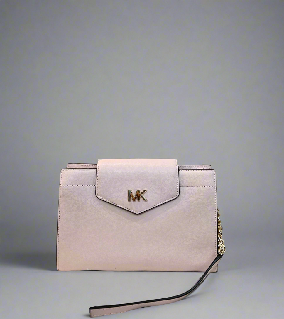 NWT MICHAEL KORS MOTT CLUTCH CROSSBODY BAG - BLOSSOM PINK