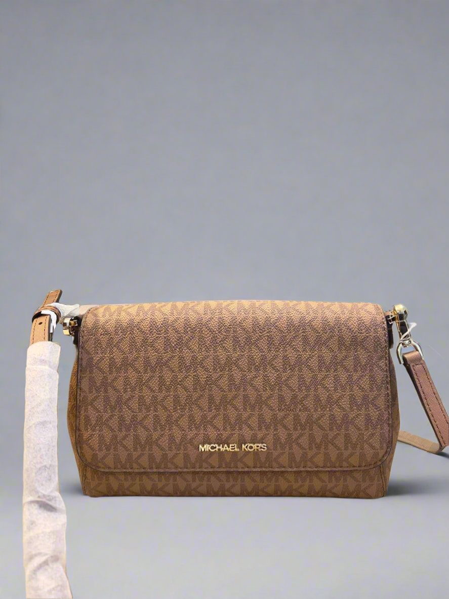 MICHAEL KORS LOGO CONVERTIBLE CROSSBODY BAG - COLOR LUGGAGE MULTI ( BOUTIQUE )