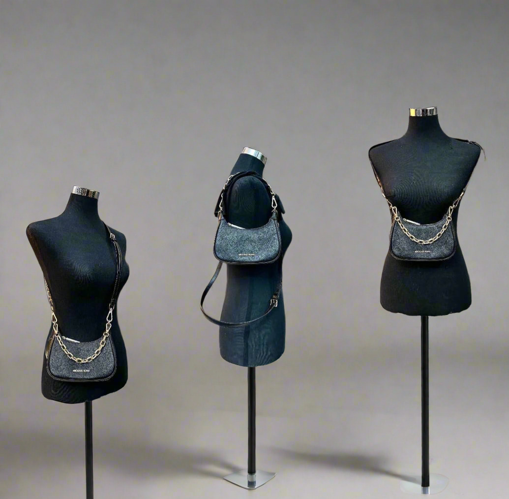 MICHAEL KORS MINI CORA CHAIN SHOULDER BAG/CROSSBODY BAG - BLACK