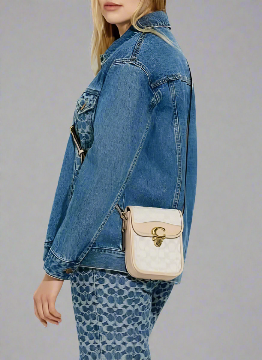 Coach Monogram Canvas Studio Phone Crossbody