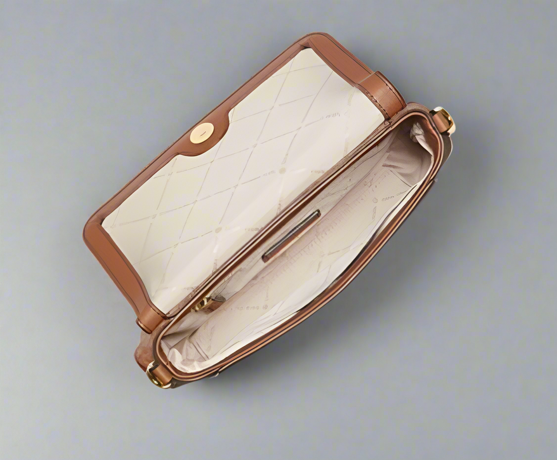 MICHAEL KORS LOGO CONVERTIBLE CROSSBODY BAG - COLOR LUGGAGE MULTI ( BOUTIQUE )