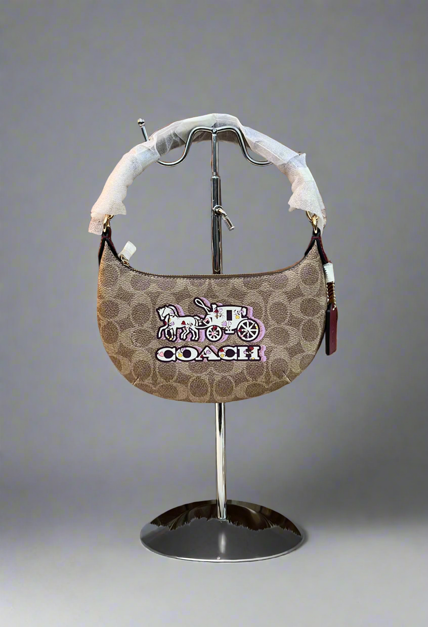 Coach Mini Payton Bag In Signature Canvas With Horse & Carriage Print