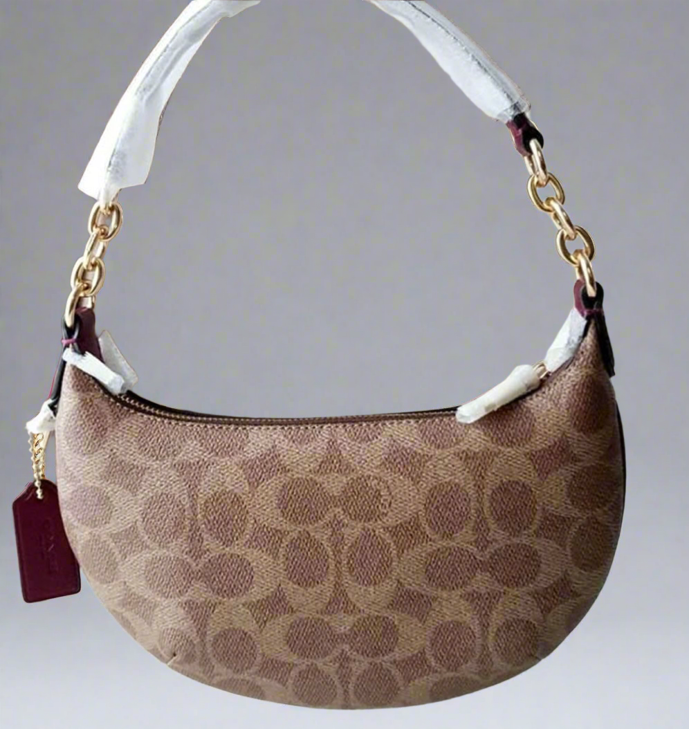 Coach Mini Payton Bag In Signature Canvas With Horse & Carriage Print