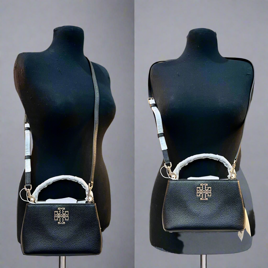 TORY BURCH MICRO BRITTEN SATCHEL - BLACK