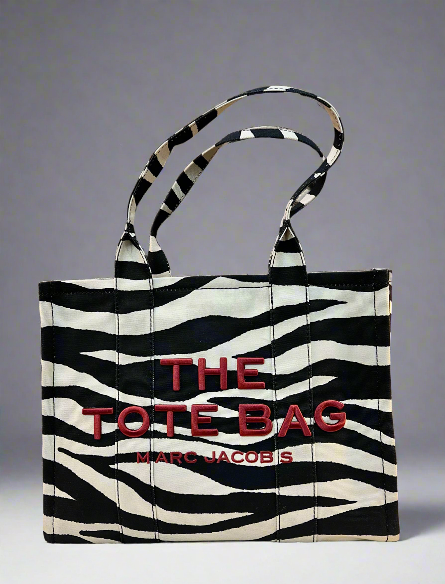 MARC JACOBS ZEBRA PRINT TOTE BAG LARGE