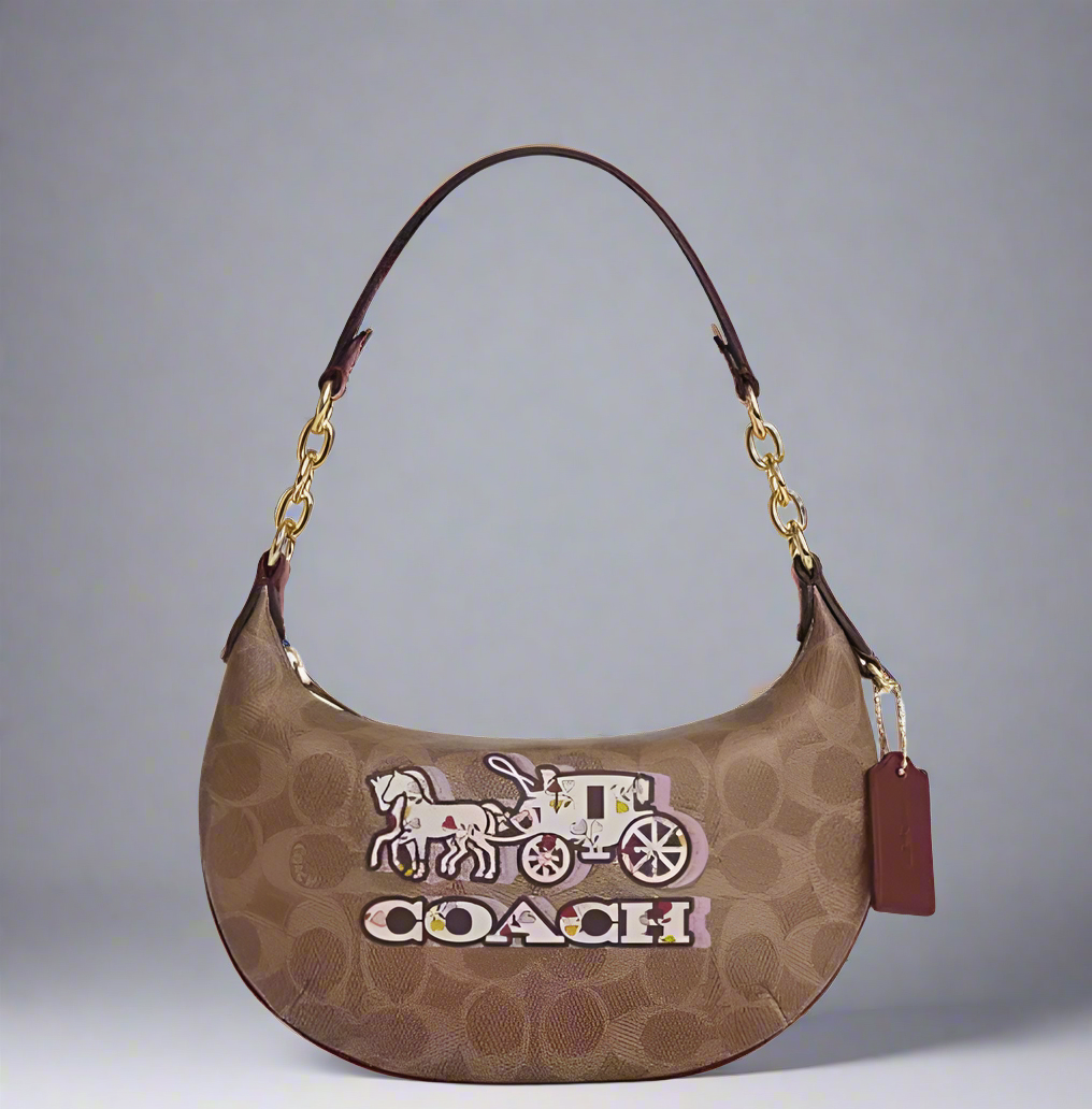 Coach Mini Payton Bag In Signature Canvas With Horse & Carriage Print