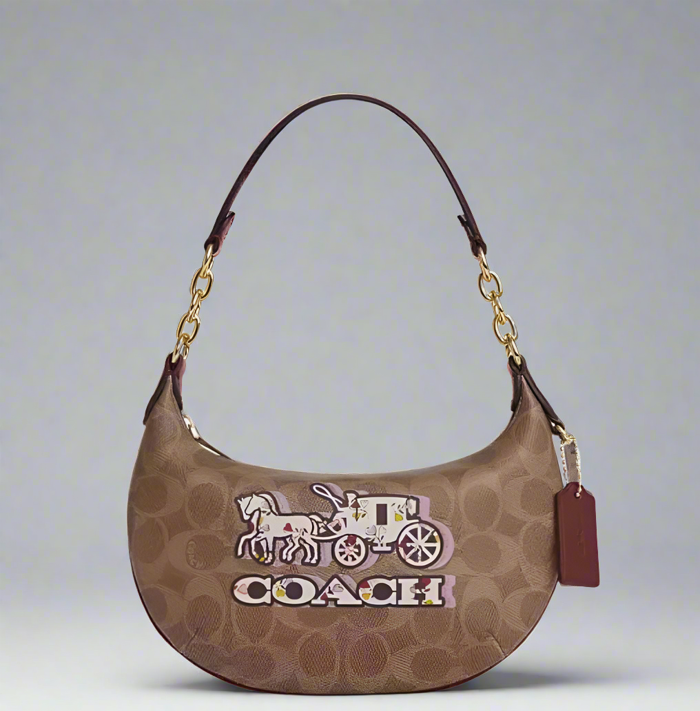 Coach Mini Payton Bag In Signature Canvas With Horse & Carriage Print