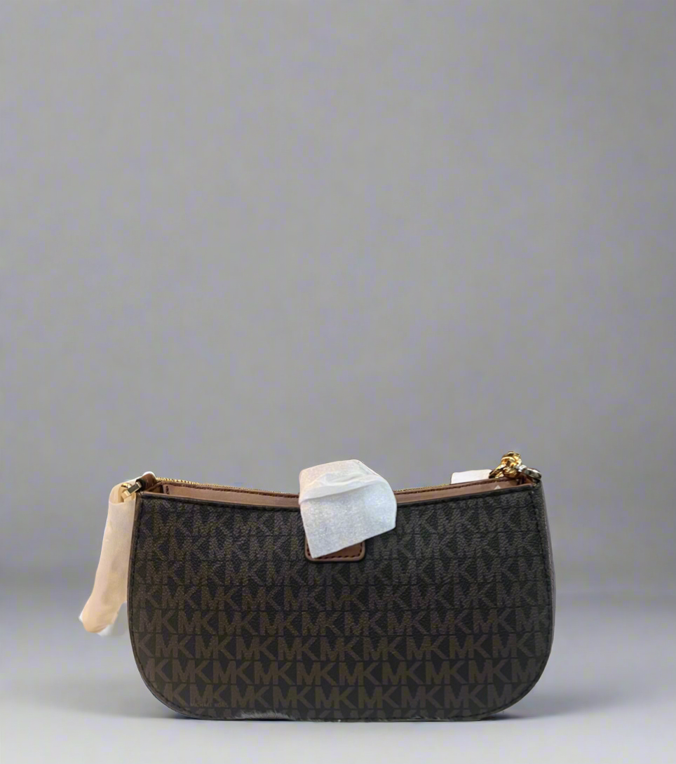 MICHAEL KORS CARMEN LEATHER POUCHETTE SHOULDER BAG ONLY