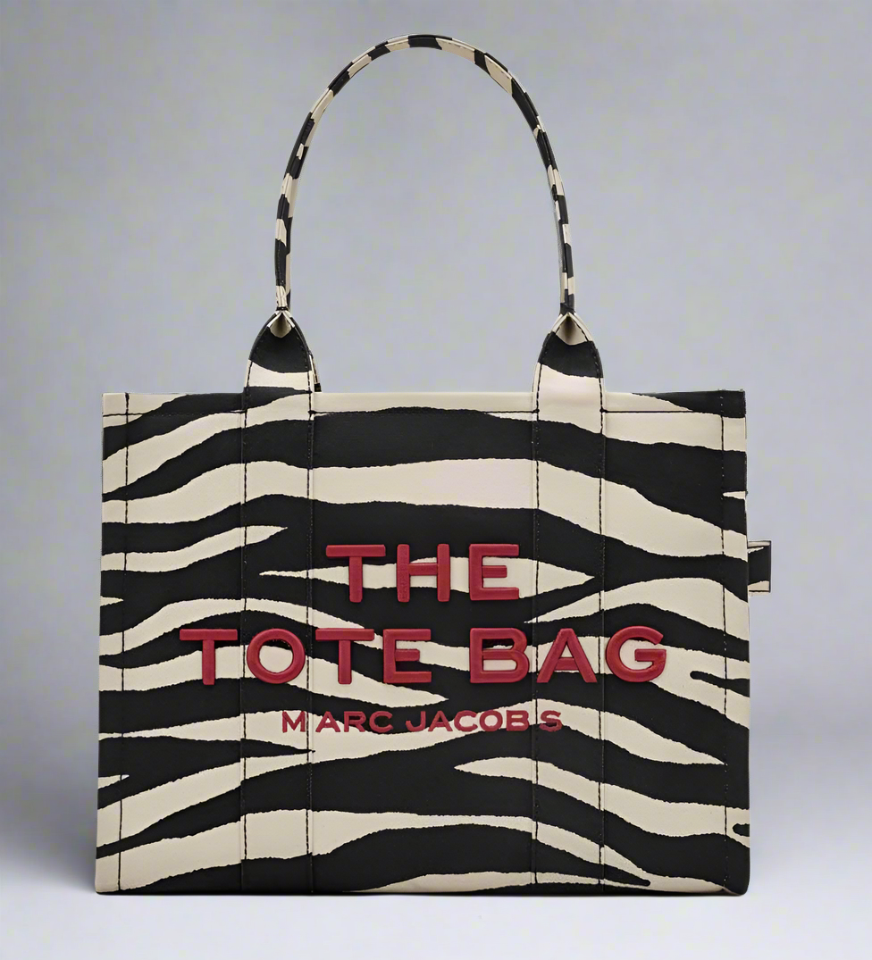 MARC JACOBS ZEBRA PRINT TOTE BAG LARGE