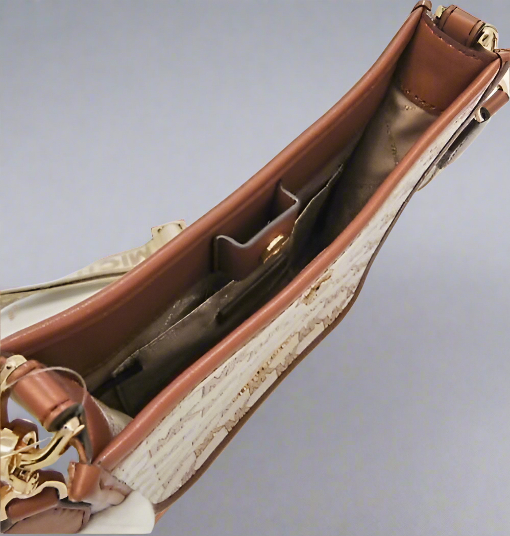 MICHAEL KORS BRYLE SMALL LOGO CANVAS MESSENGER CROSSBODY BAGS