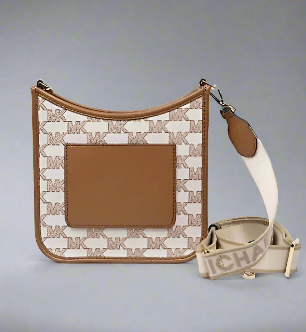 MICHAEL KORS BRYLE SMALL LOGO CANVAS MESSENGER CROSSBODY BAGS