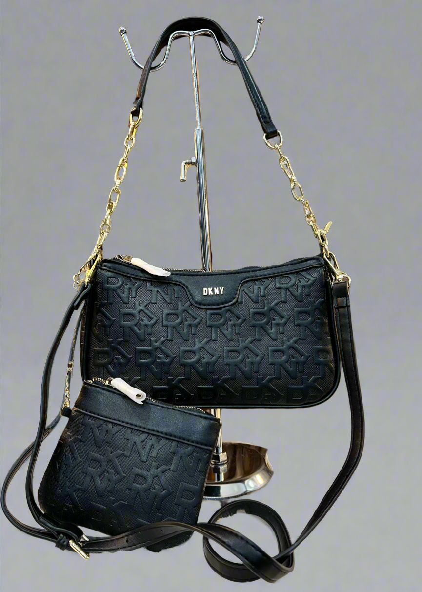 DKNY TOP ZIP SHOULDER BAG WITH SMALL POUCH