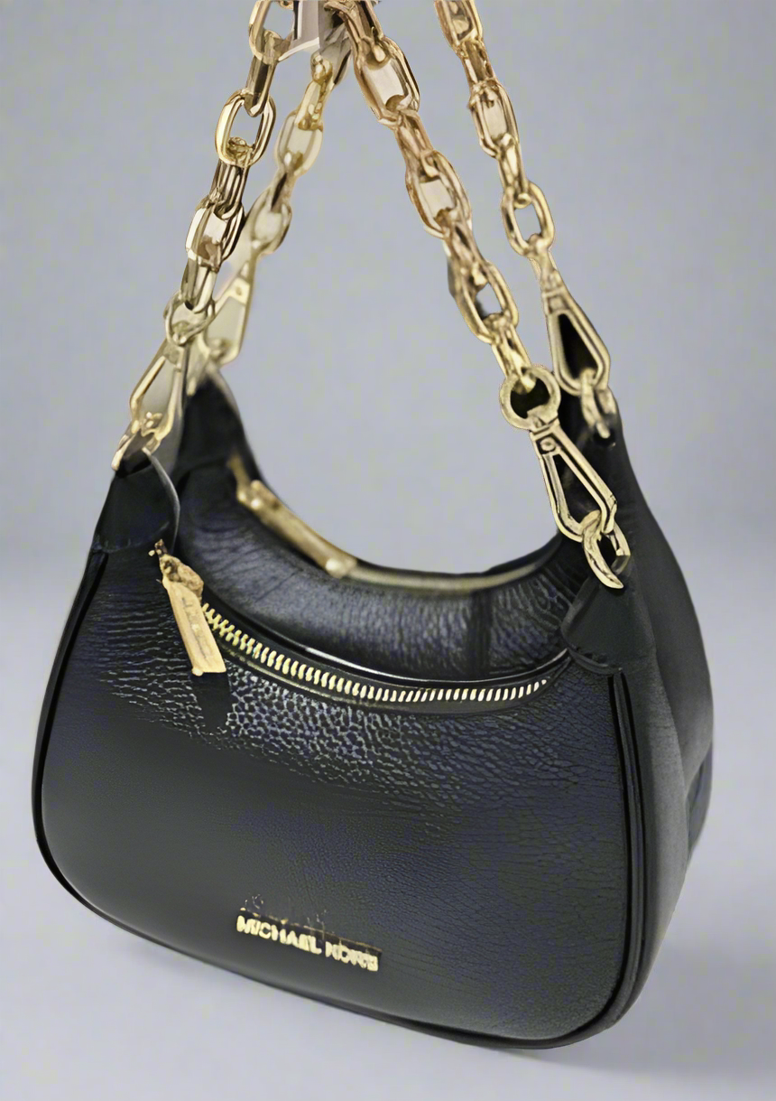 MICHAEL KORS MINI CORA CHAIN SHOULDER BAG/CROSSBODY BAG - BLACK